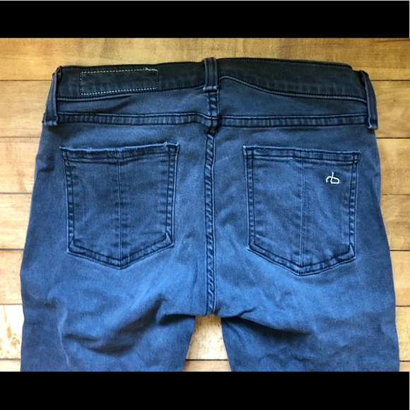 Rag & Bone Skinny Black Denim Jeans - Picture 4 of 5